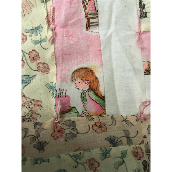 Quilt Handmade Holly Hobbie Theme Pink 38 x 38 Crib or Throw Lap - Picture 8 of 12